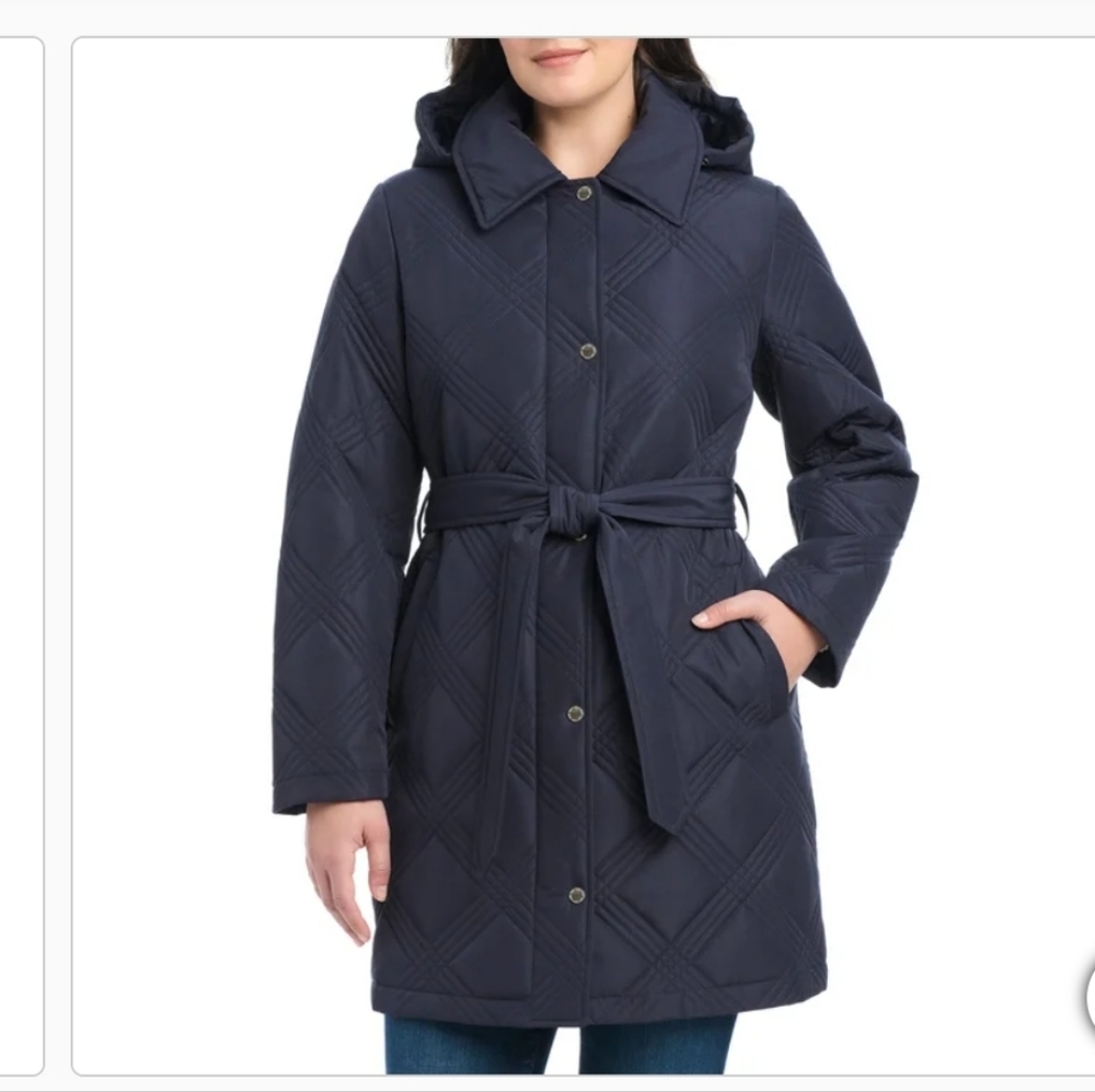 New YorkJones New York Women's Belted Quilt Jacket, Nwt